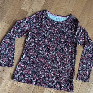 Croft & Barrow Pink and Black Floral Tee